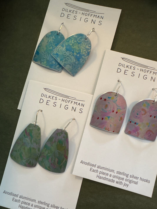 Dilkes-Hoffman Anodised Aluminium Earrings - Abstract Large