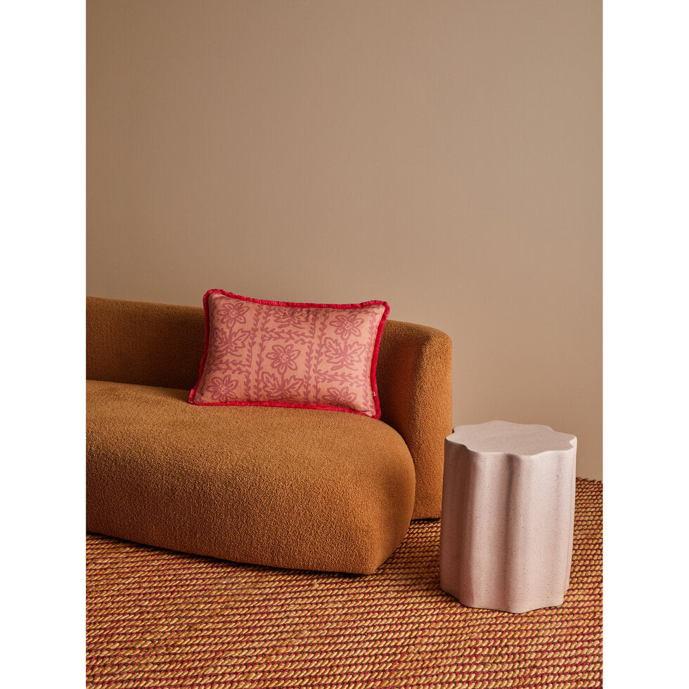 Bonnie and Neil Cushion - Daisy Peach