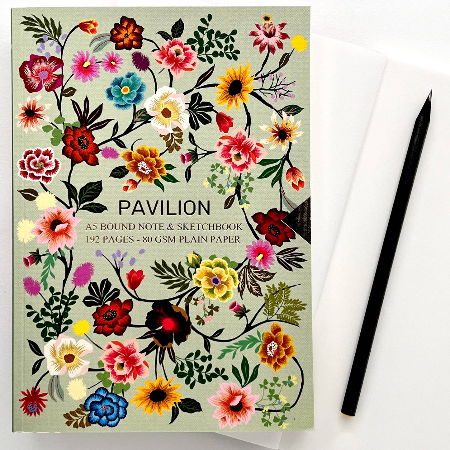 Tree of Life A5 Buckram Embossed Floral Foiled Notebook