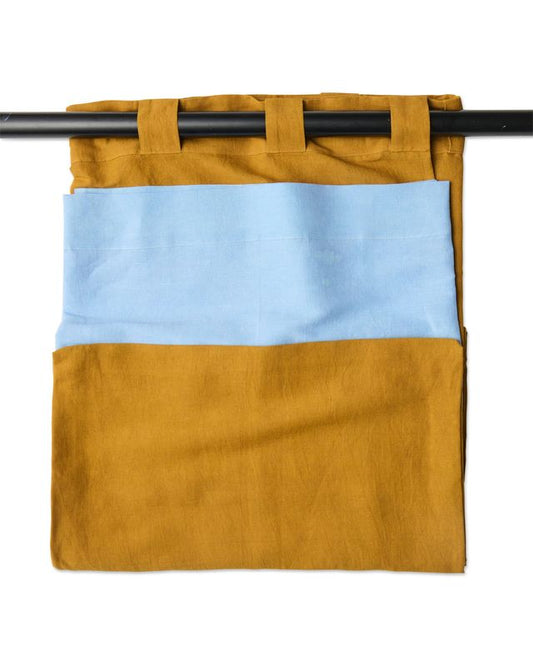 Kip and Co Linen Curtains - Honey Blue (single panel)