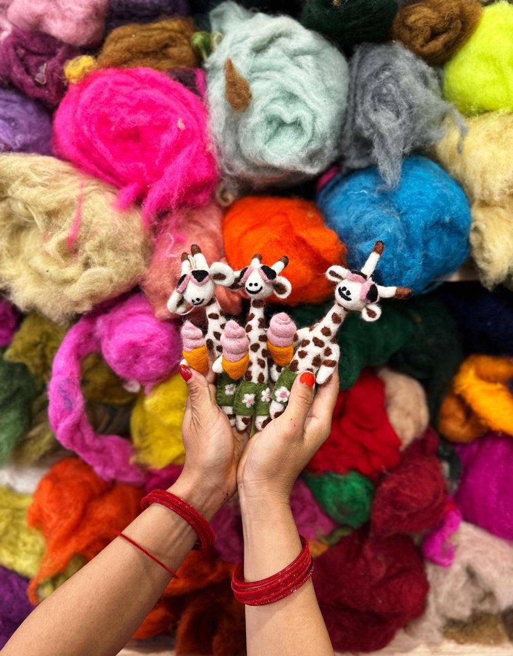 Handmade Felt Ginny the Giraffe Safari Hanging Decoration