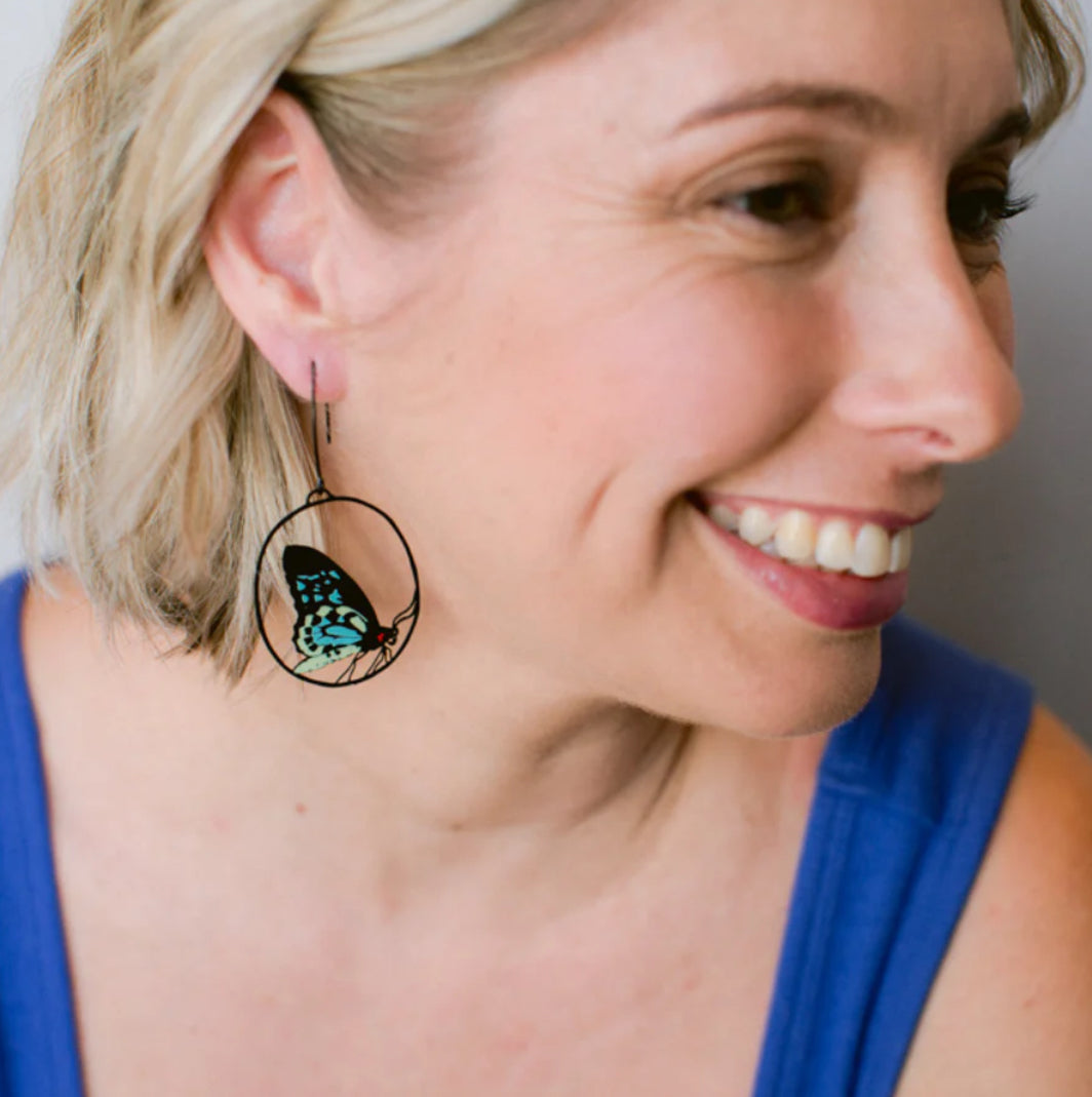 Denz earrings - Midi Butterfly Earrings - Cairns Birdwing