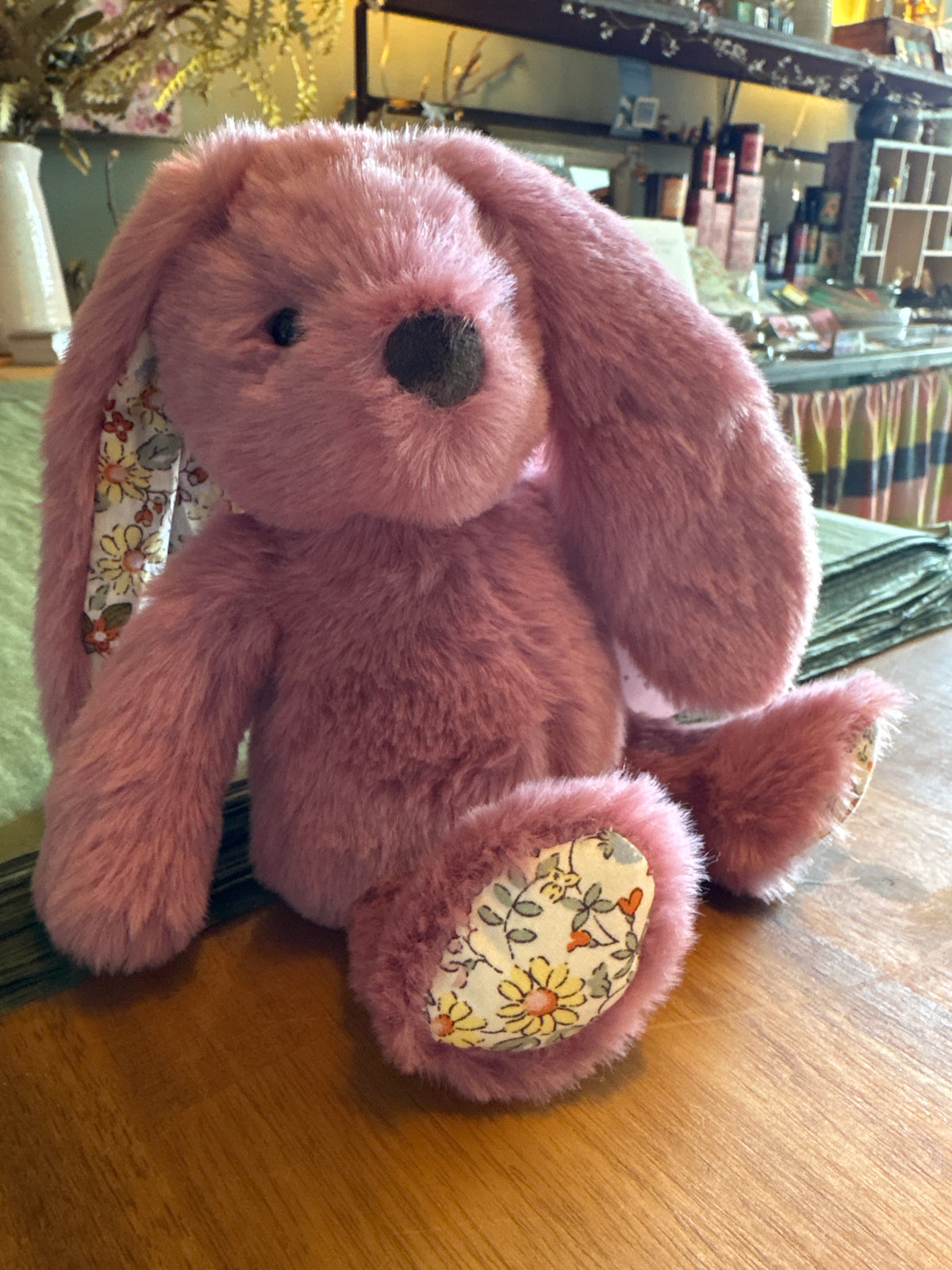 Rattle Bunny with Fabric Ears