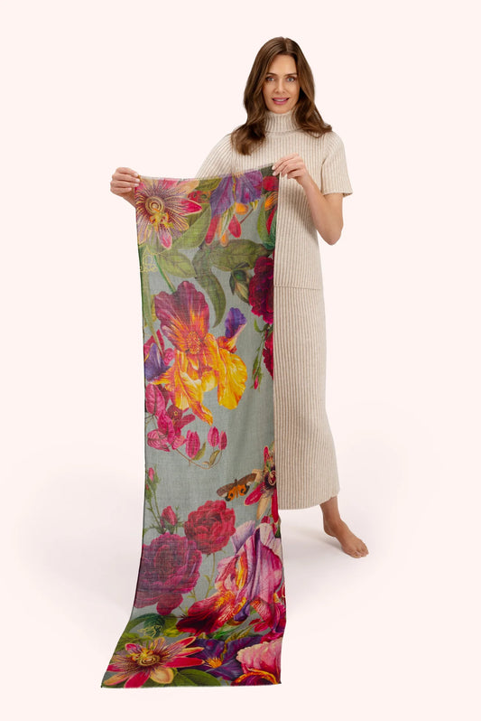 POWDER Wool Wrap Scarf - Winter Iris