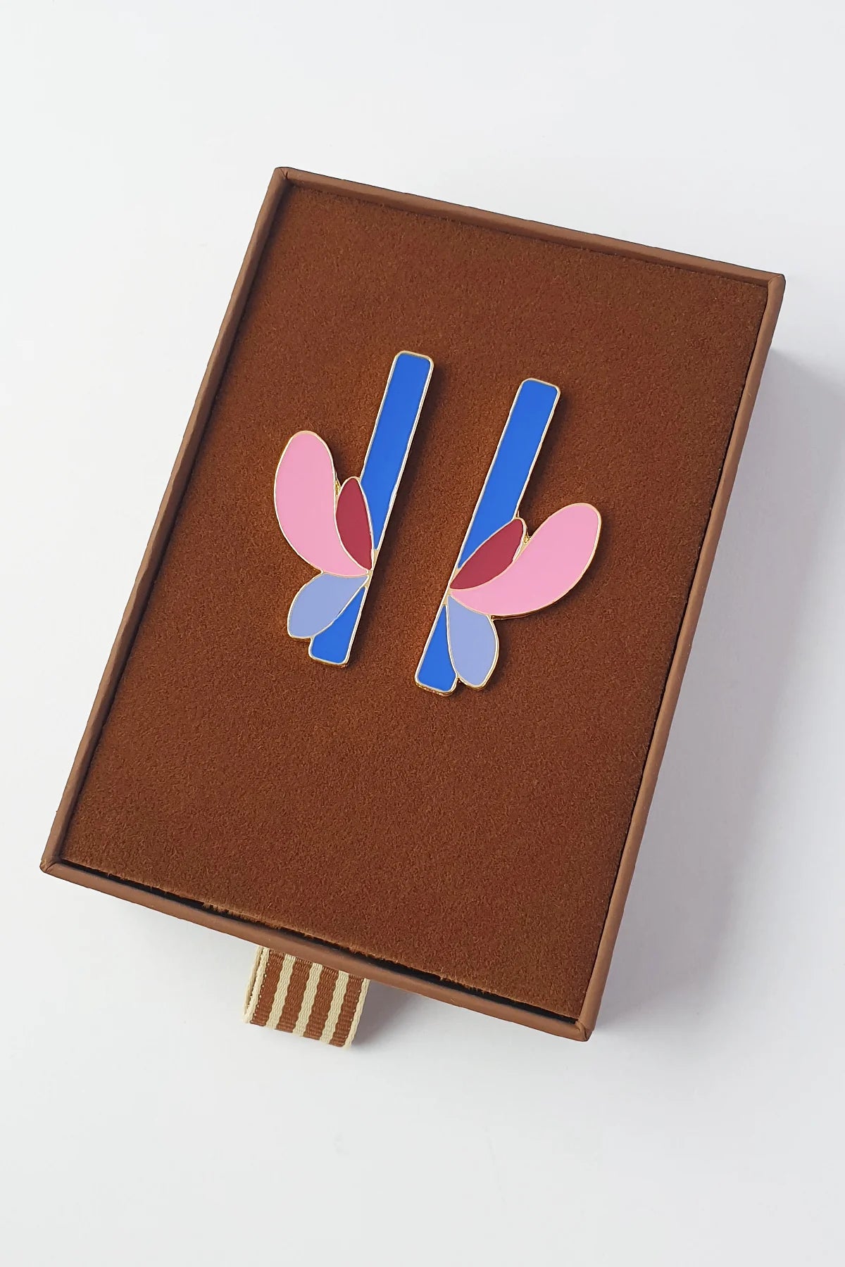 Middle Child Earrings - Perennial Studs (Blue)