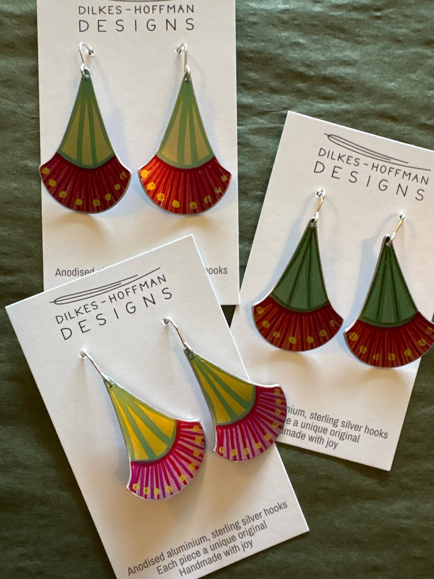 Dilkes-Hoffman Anodised Aluminium Earrings - Gum Blossom Large