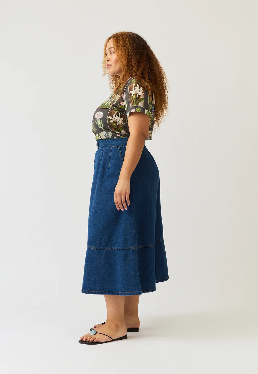 Nancybird Aries Denim Skirt - Dark Wash