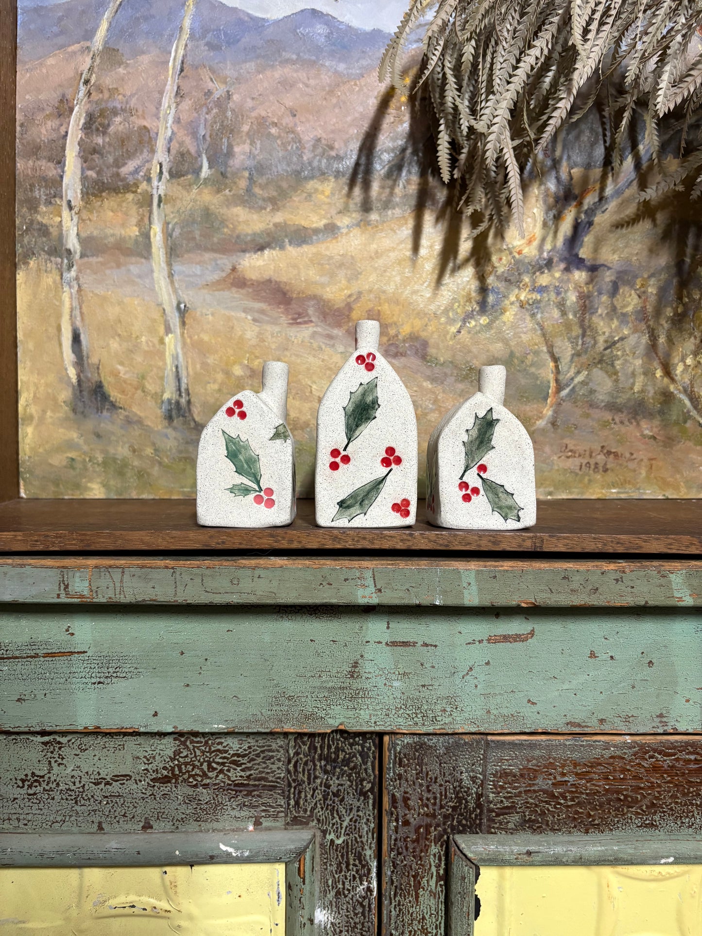 Handmade Ceramic Flower House Vases - Holly