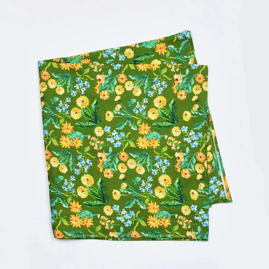 Dandy Green Linen Tablecloth - Medium