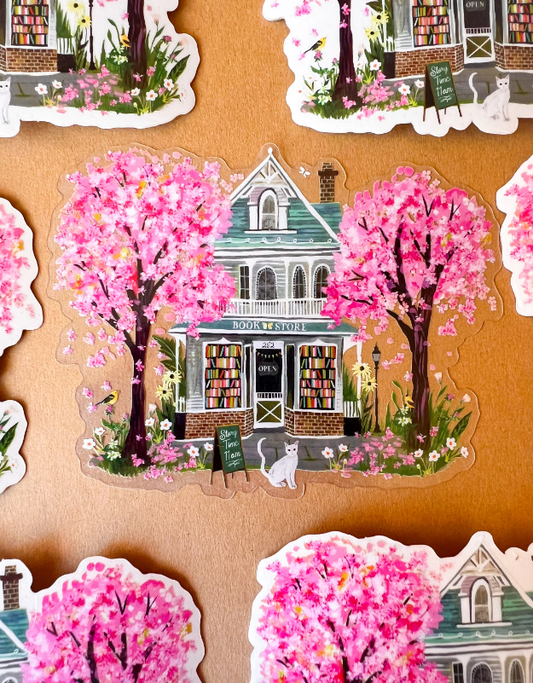 Katie Daisy ‘Bookstore’ Clear Sticker