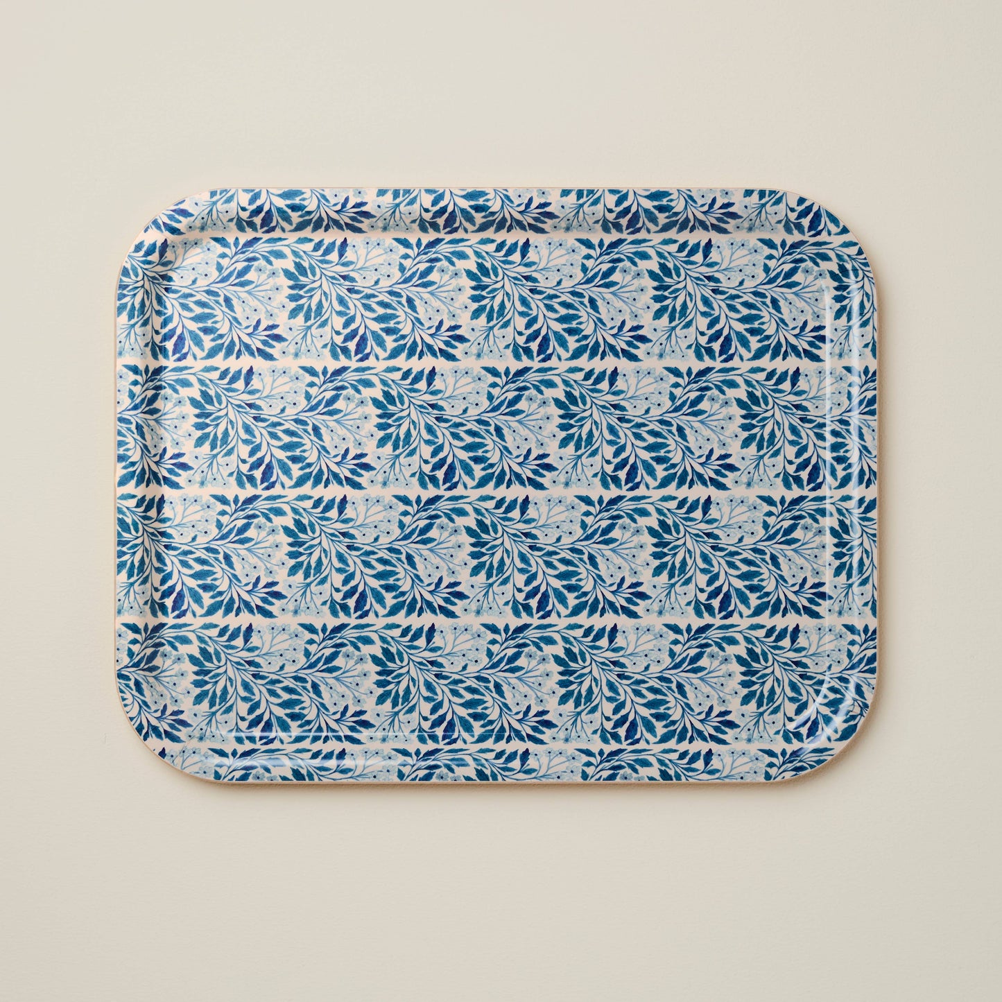 Blue Flora Medium Tray
