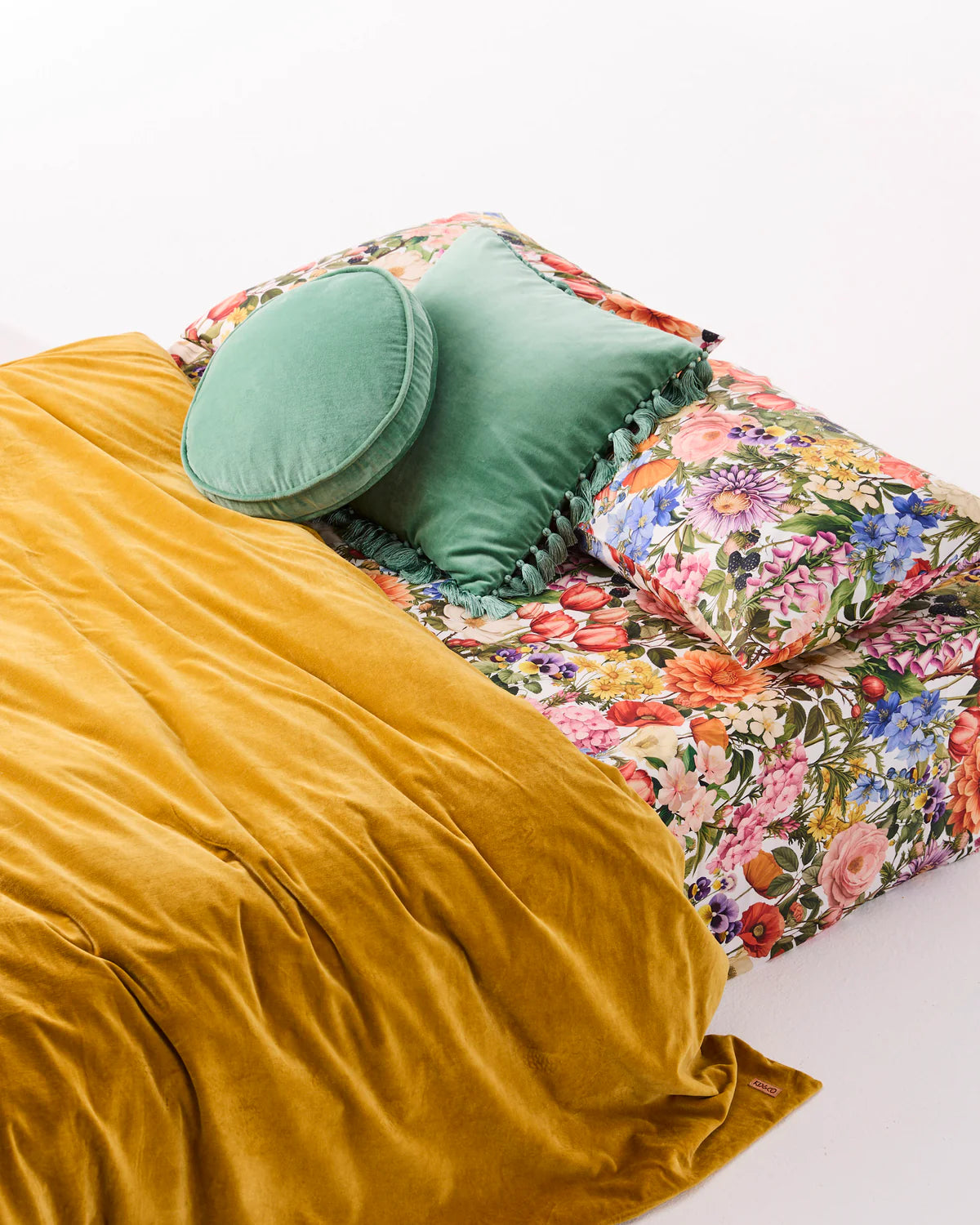 Kip and Co Cottage Garden Silk Pillowcase - Single