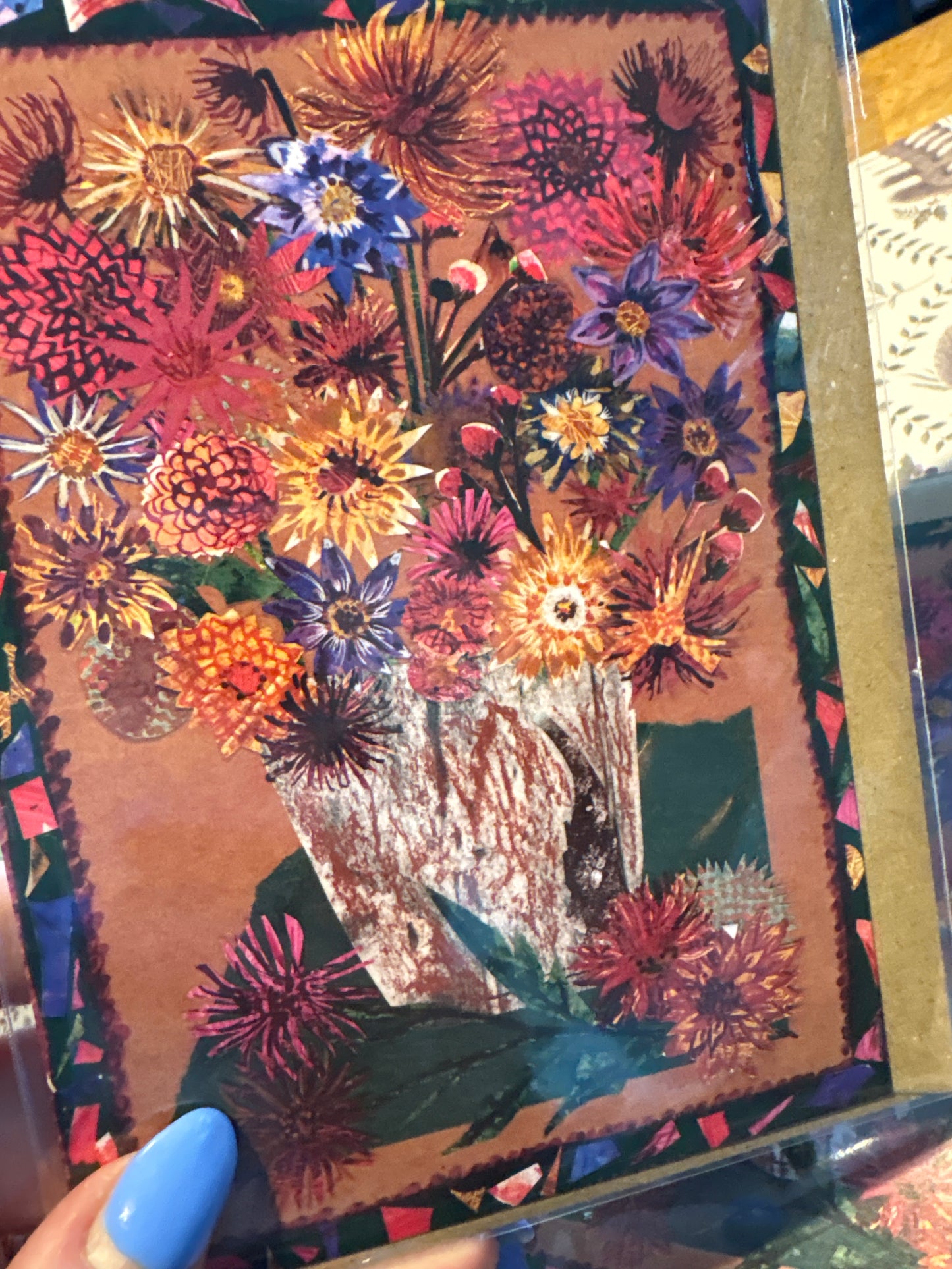 A6 Dazzling dahlias greeting card