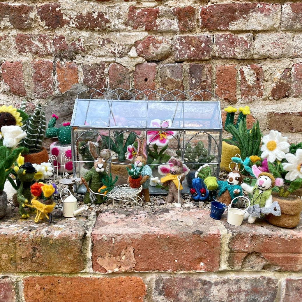 Handmade Felt Greta the Gardening Bunny Hanging Decoration