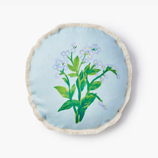 Bonnie and Neil Cushion - Forget Me Knot Blue