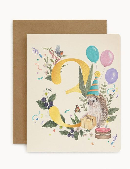 Bespoke Letterpress - 3rd Birthday Card
