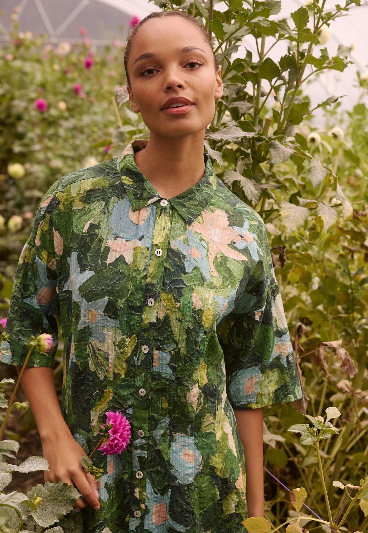 Nancybird Paloma Short Sleeve Dress - Garden