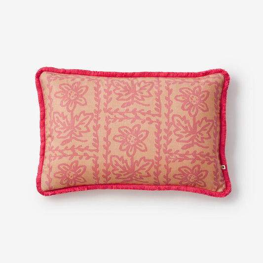 Bonnie and Neil Cushion - Daisy Peach