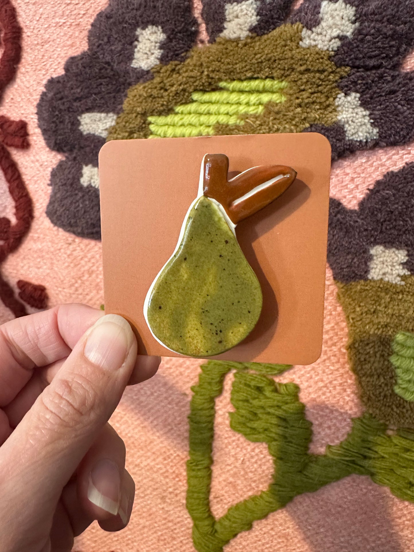 Togetherness Ceramic Brooch - Pear