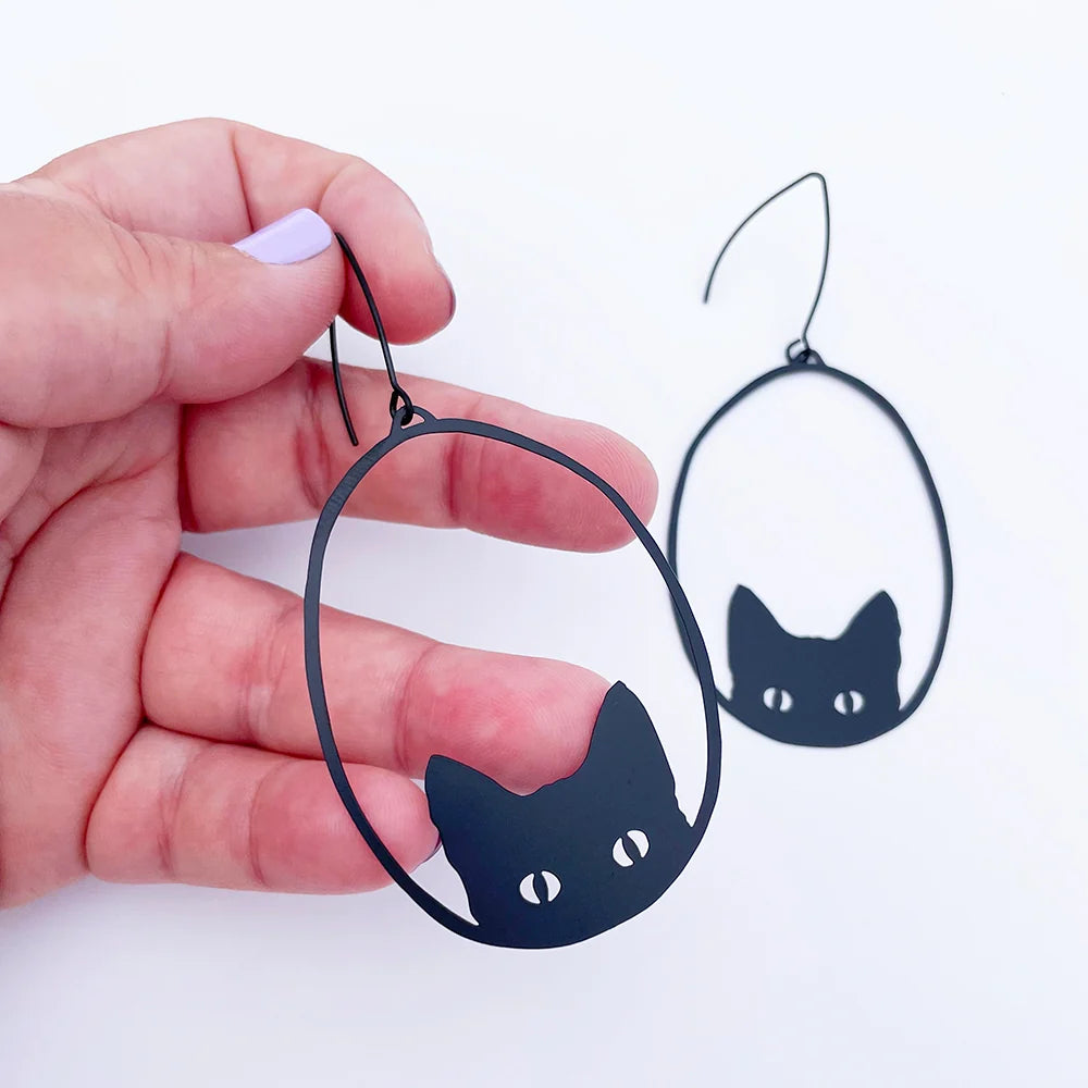 Denz earrings - Black Cat