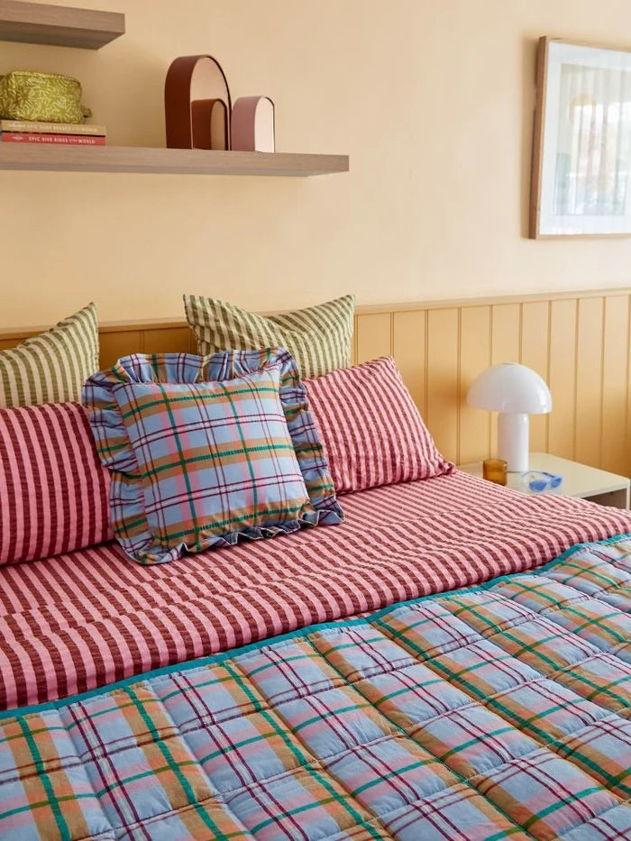 Mosey Me Confetti Plaid Quilted Throw