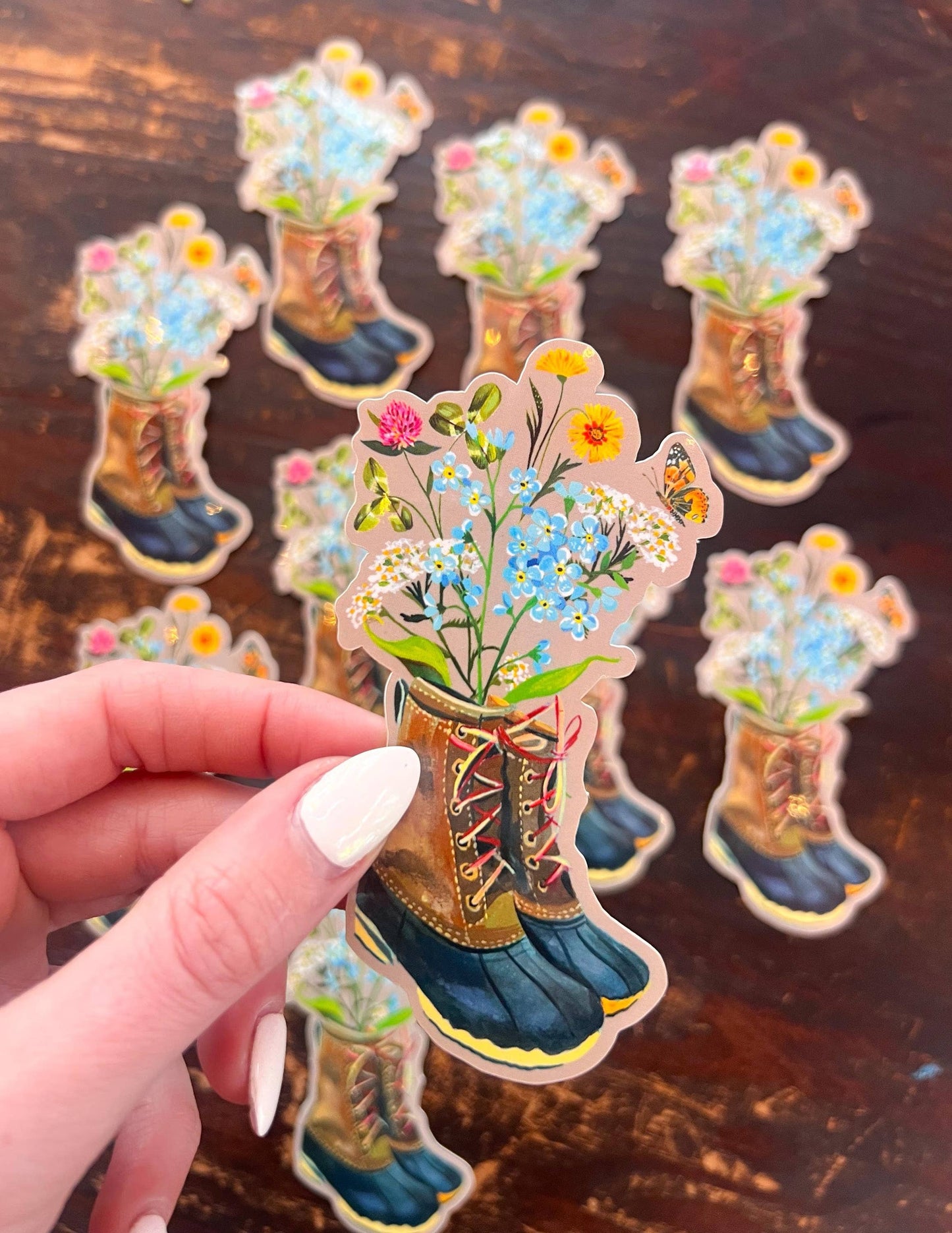 Katie Daisy Wandering Boots Sticker