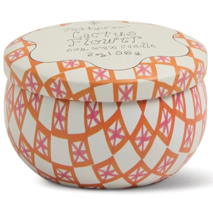 Tulip 2oz Tin Candle - Cactus Flower