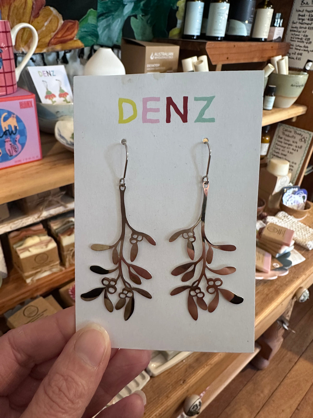 Denz earrings - Mistletoe (silver)