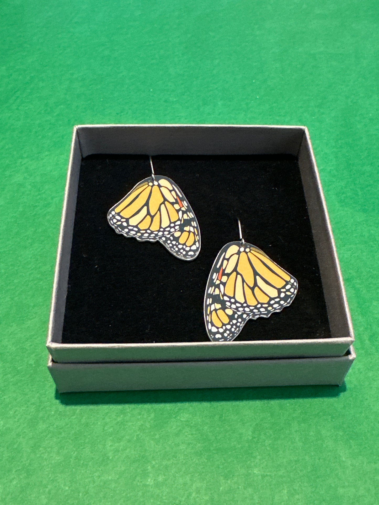 Nectar - Monarch Butterly Shepards Hook Earrings (small)