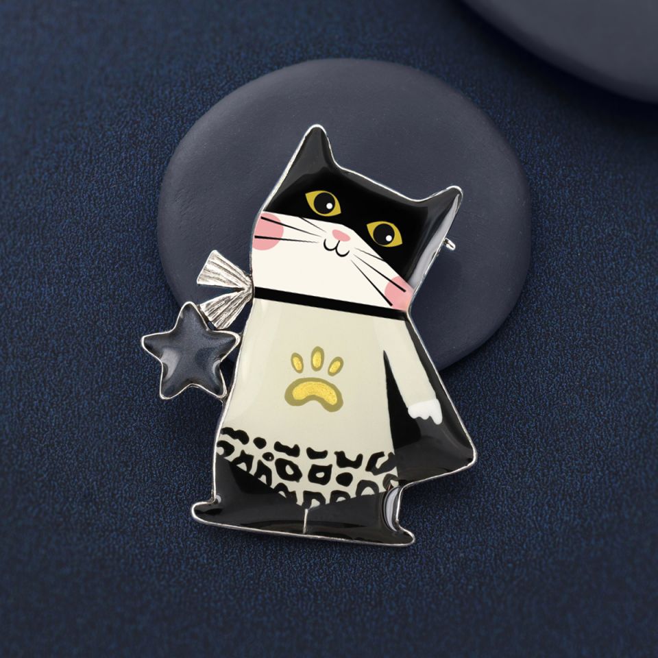 Taratata Jewellery - Super Miaou Brooch