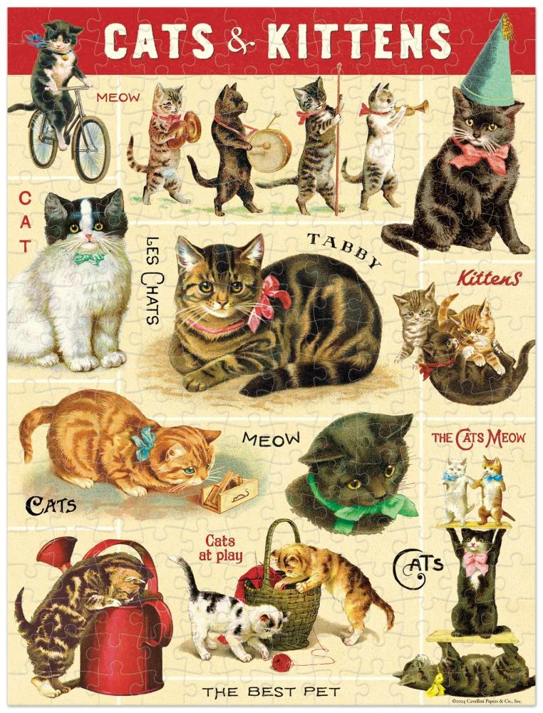 Cavallini Vintage Mini Puzzle - Cats