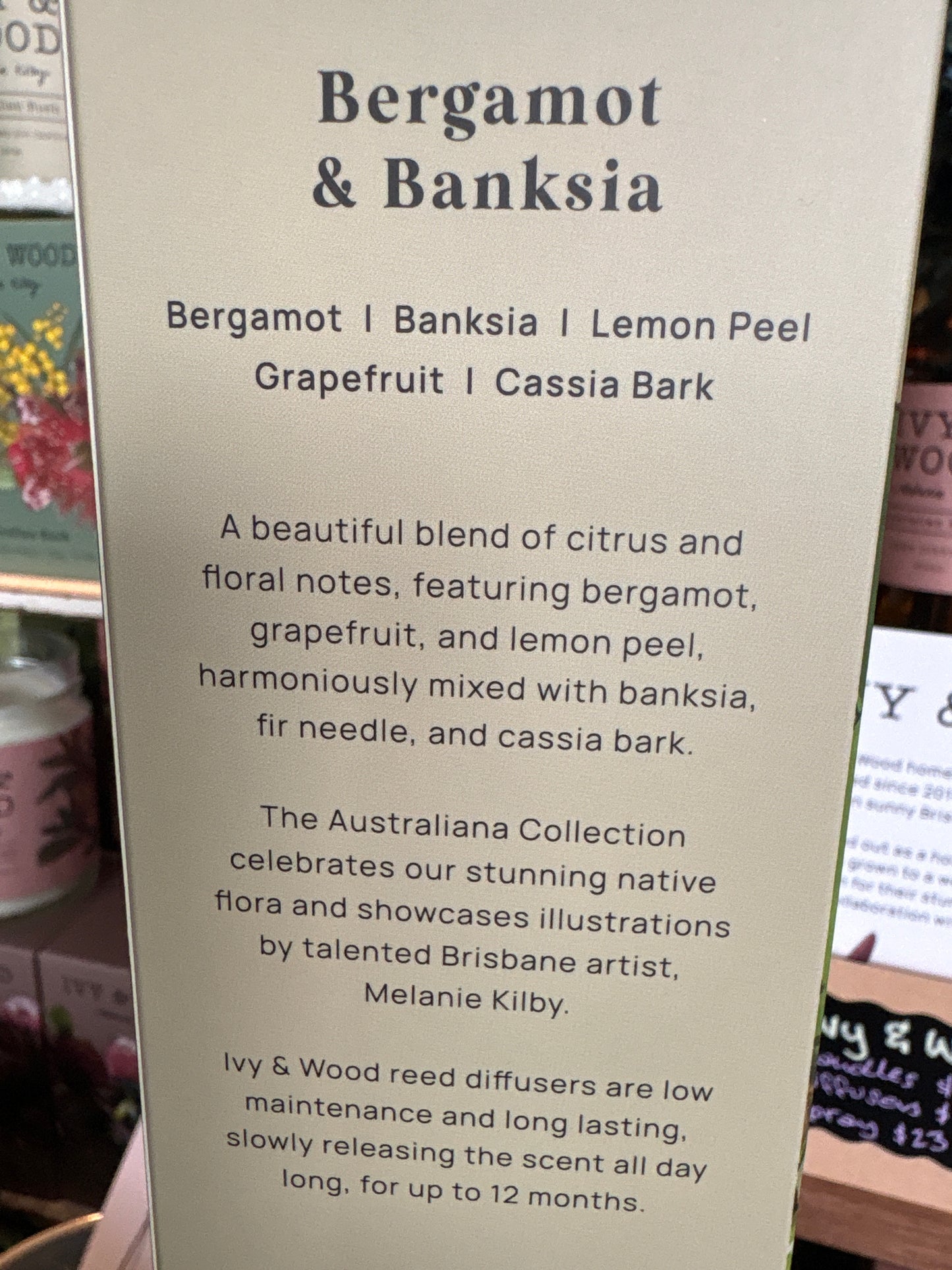Ivy and Wood Reed Diffuser - Bergamot and Banksia