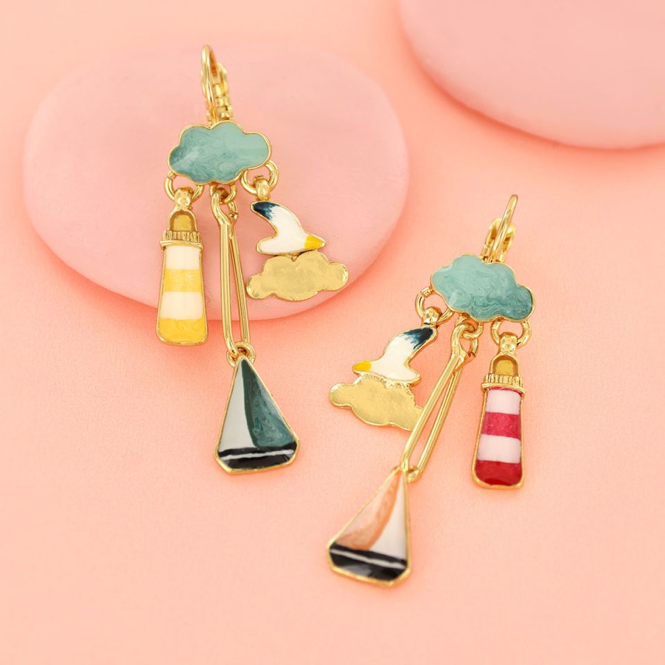 Taratata Jewellery - Horizon Cloud Lever Back Earrings