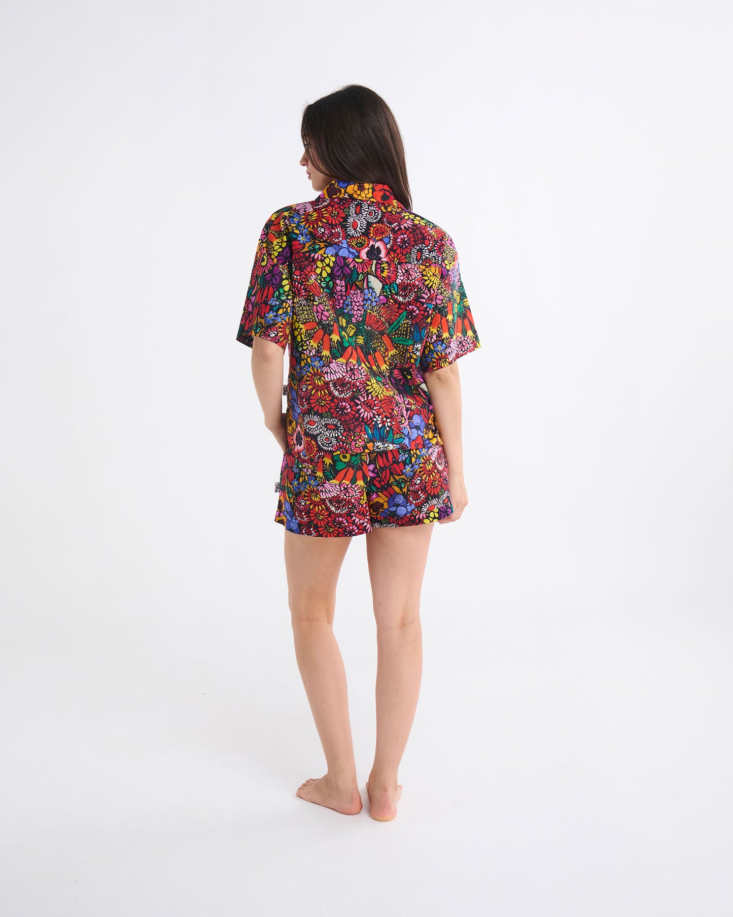Kip and Co x Margaret Preston - Paradise Cotton Shirt and Shorts Pyjama Set