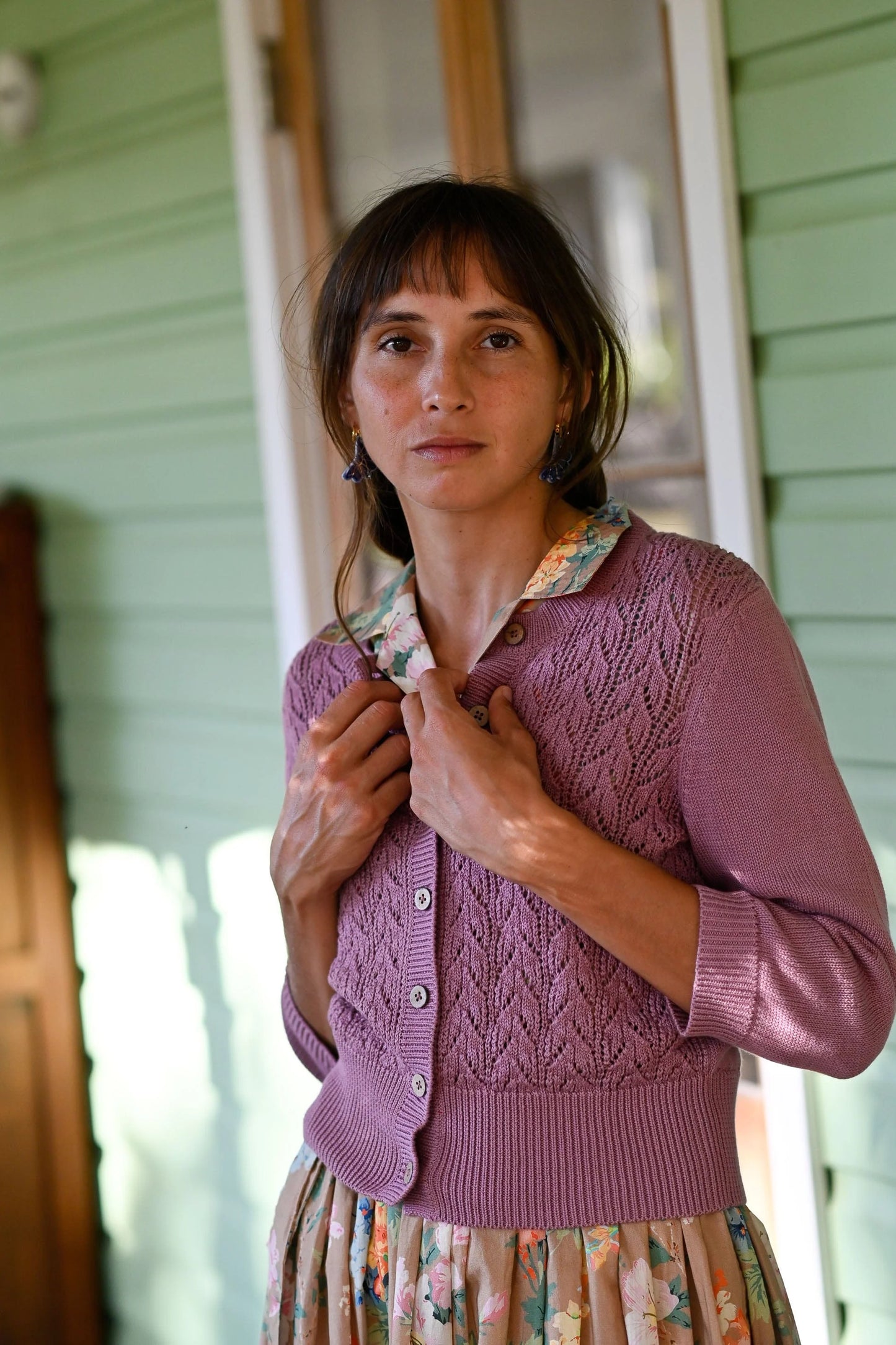 Lazybones Ava Cardigan - Dusty Orchid