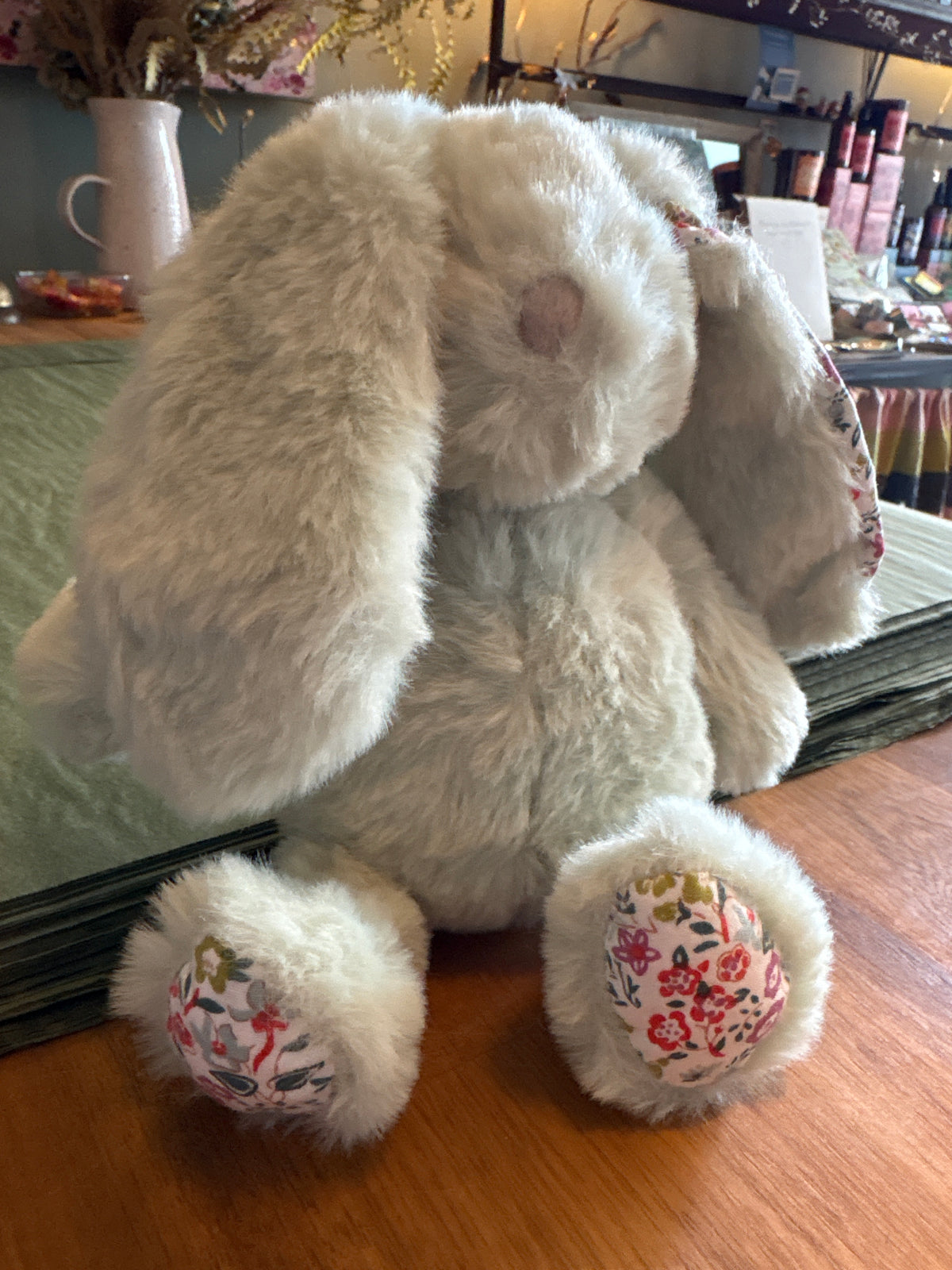 Rattle Bunny with Fabric Ears