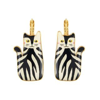 Taratata Jewellery - Alfred Tall Cat Lever Back Earrings