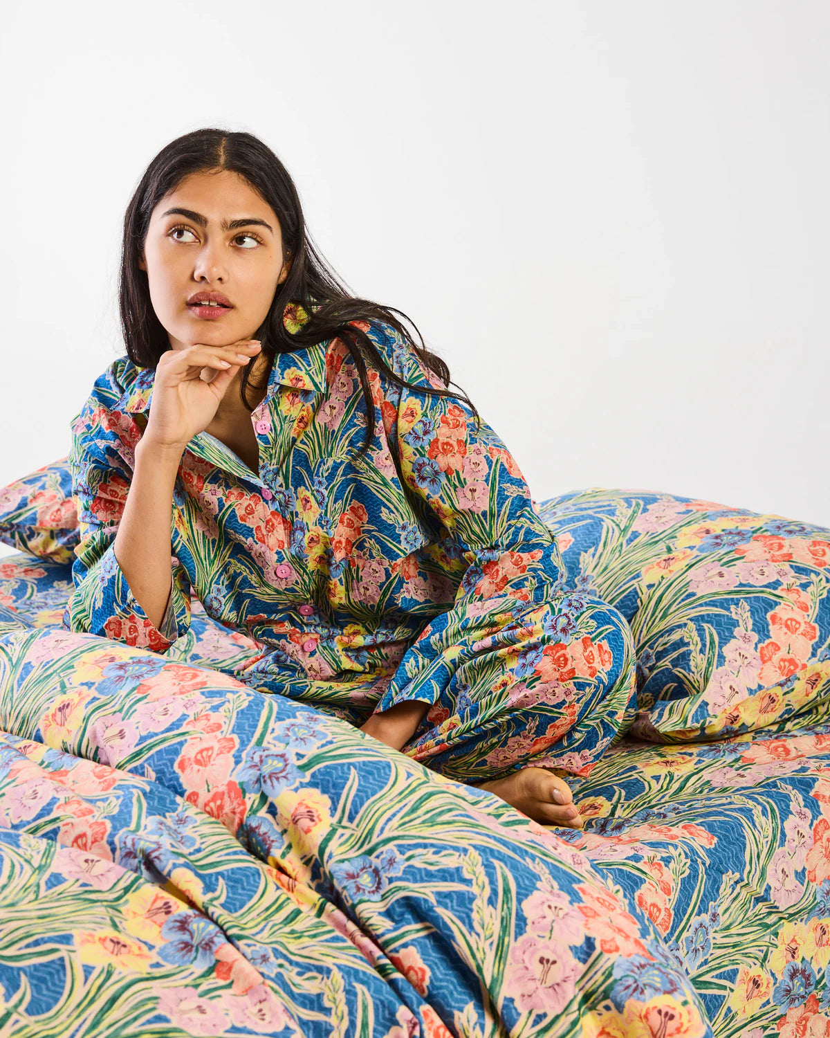 Kip and Co x Anna Spiro Gladiolus Organic Cotton Long Sleeve Pyjamas