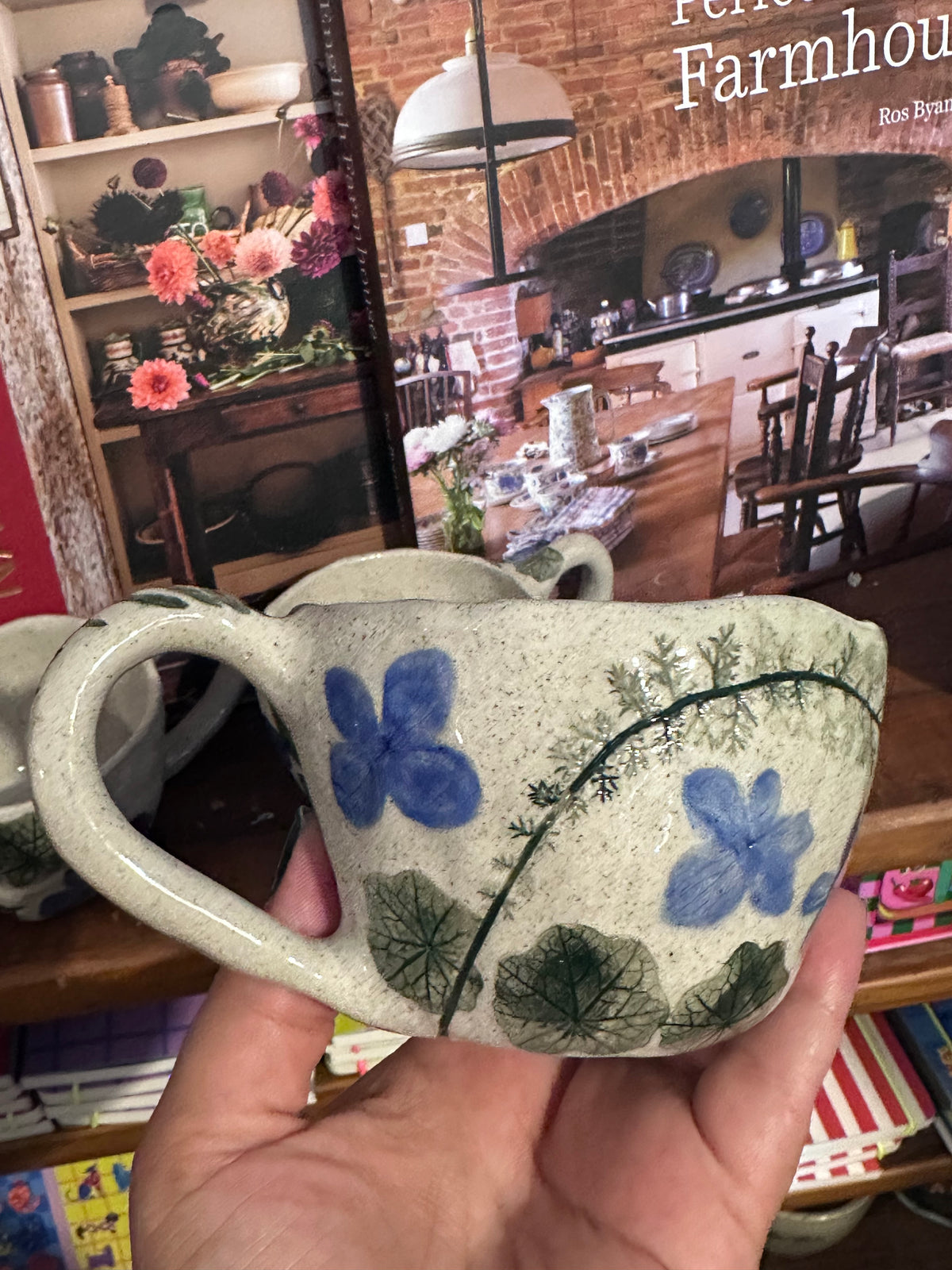 Handmade Ceramic Hydrangea Cup