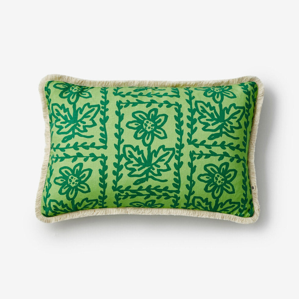 Bonnie and Neil Cushion - Daisy Verde