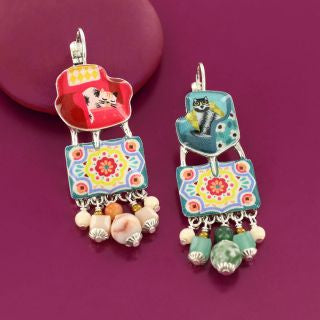 Taratata Jewellery - Beaded Chanapé Lever Back Earrings