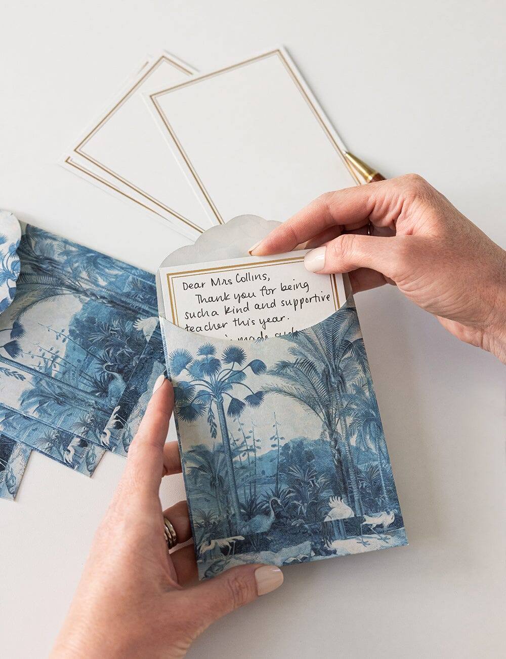 Bespoke Letterpress - Subcontinent 4pk Scallop Notecard Set