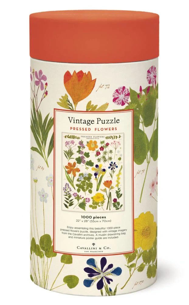Cavallini Vintage Puzzle 1000 pieces - Pressed Flowers