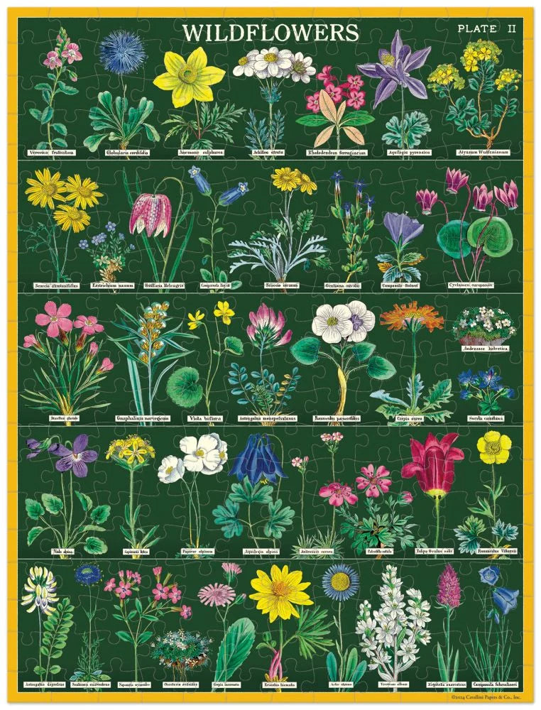 Cavallini Vintage Mini Puzzle - Vintage Wildflowers 2