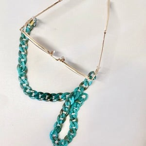 Salty Safari Sunglass Chain - Turquoise Tortoiseshell