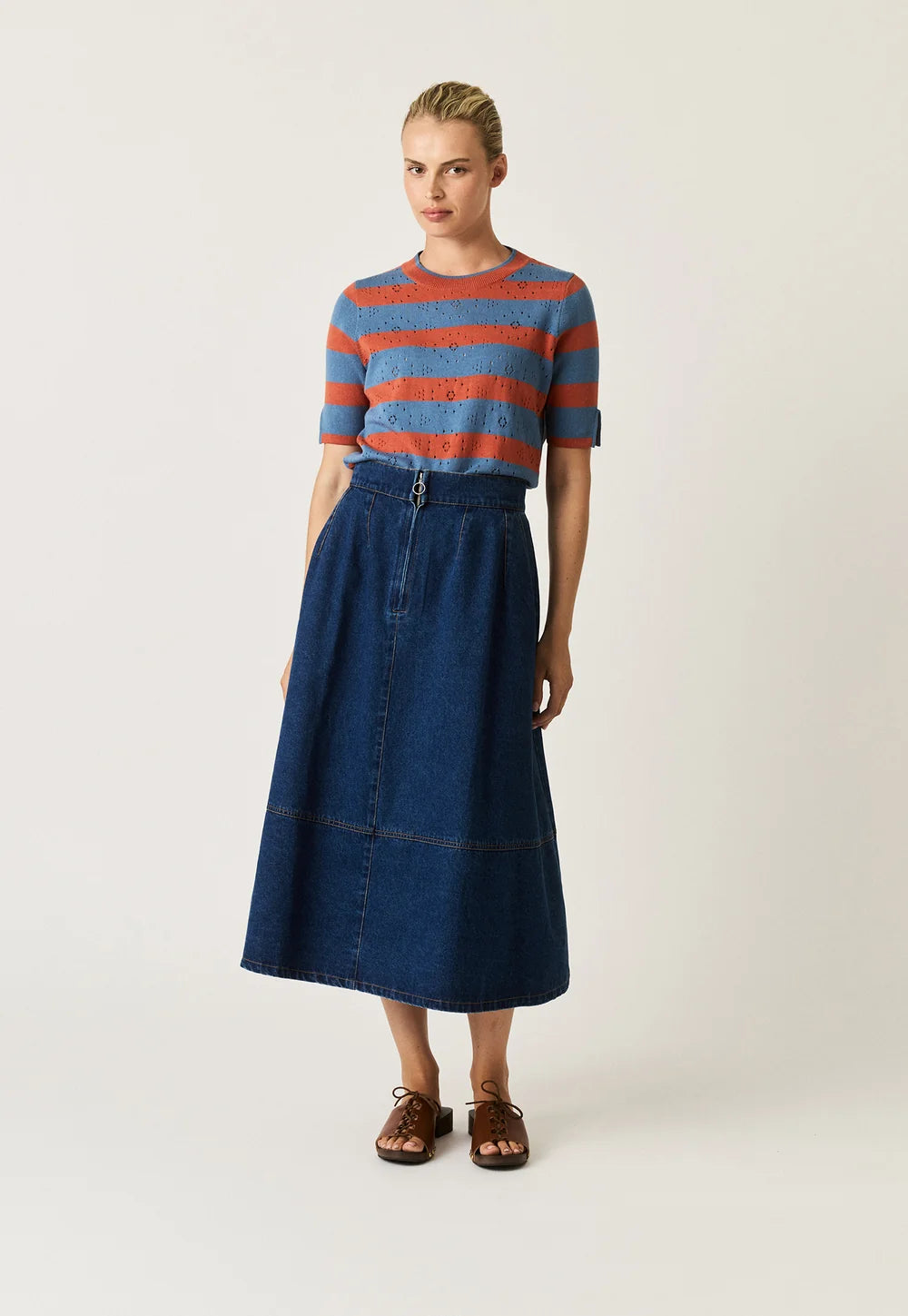 Nancybird Aries Denim Skirt - Dark Wash