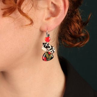 Taratata Jewellery - Daisy Cow Longer Lever Back Earrings