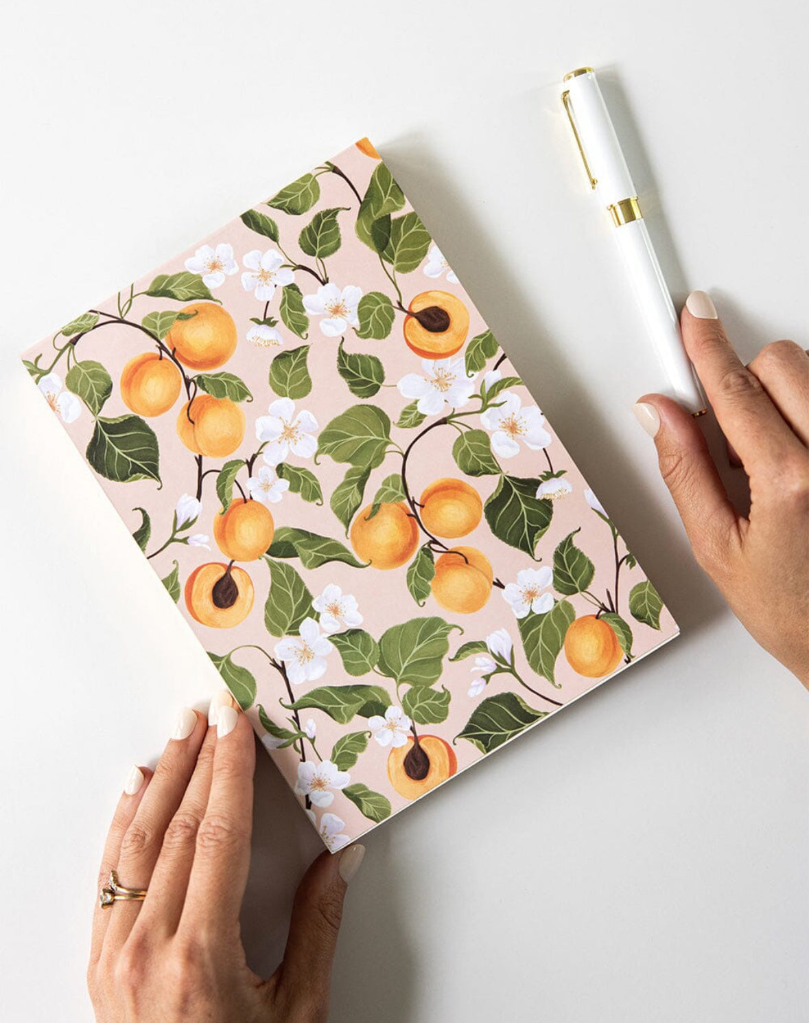 Bespoke Letterpress - Peaches Notepad Jotter