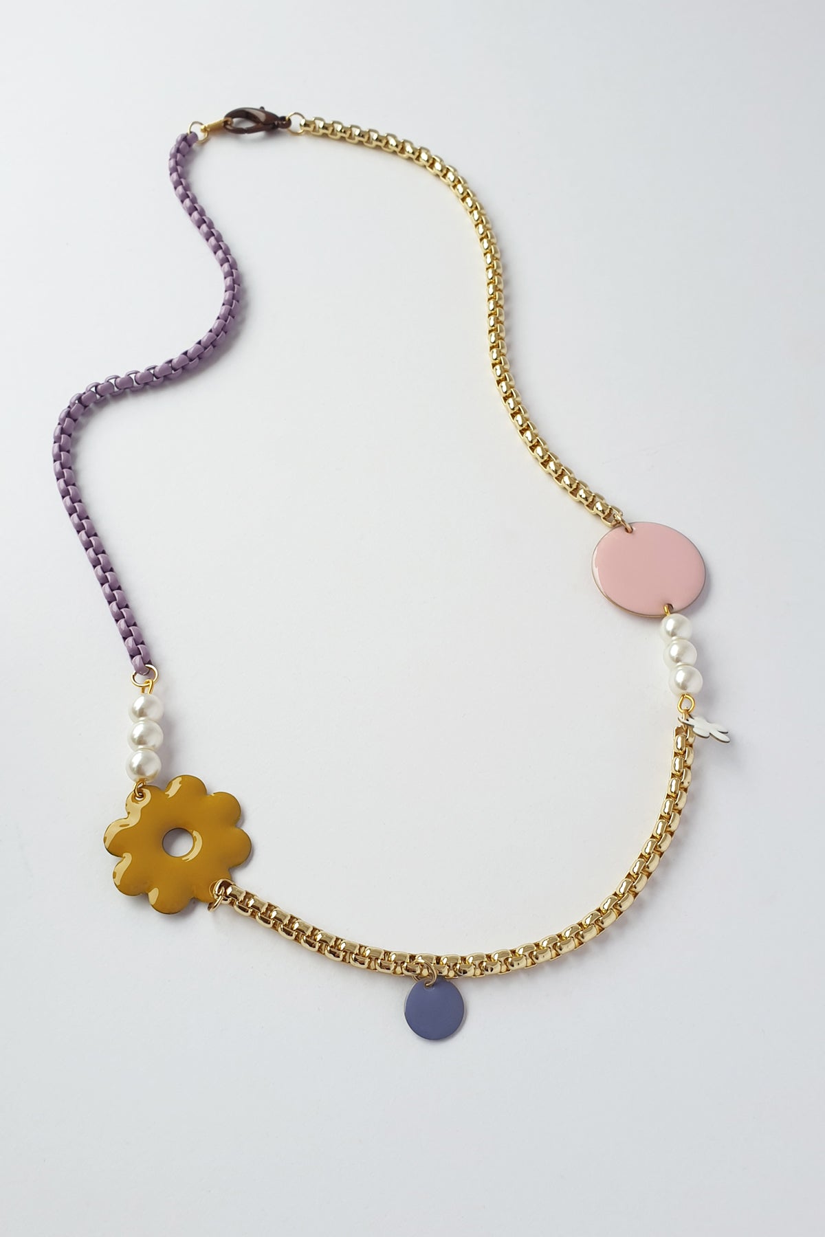 Middle Child Cousin Necklace (Lilac/Avocado)