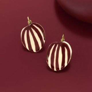 Taratata Jewellery - Kaly Red Lever Back Earrings